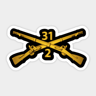 2nd Bn - 31st Infantry Regiment Branch wo Txt Sticker